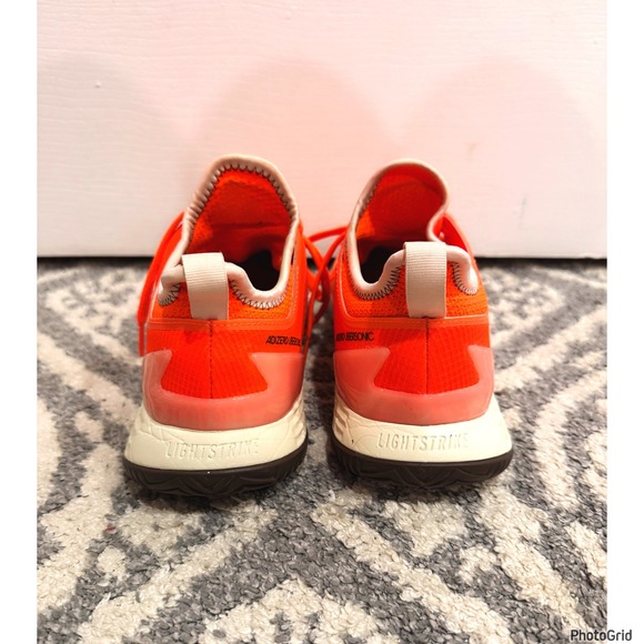 Adidas Adizero Ubersonic 4 Tennis Shoes Sneakers Solar Orange/Metallic Size 9.5 - Picture 3 of 6